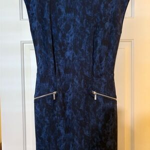 Black & Blue Patterned MK Dress